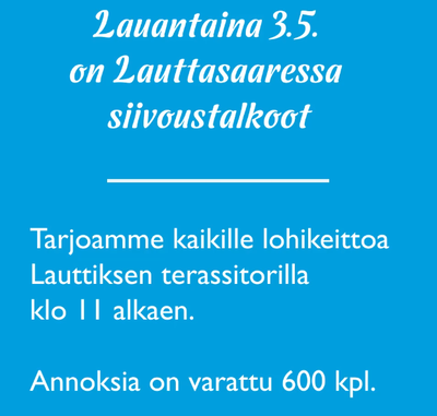 Tervetuloa lohikeitolle!